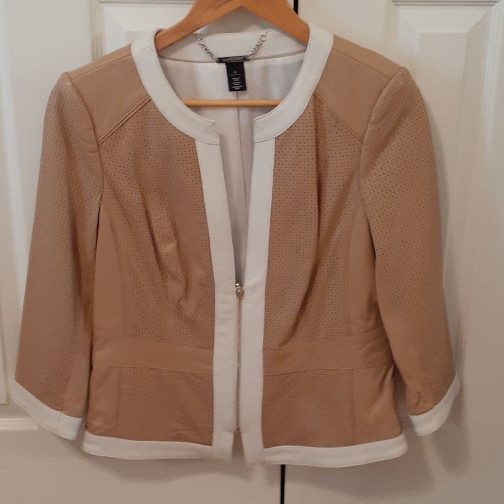 Ladies Leather Jacket White House Blk Market